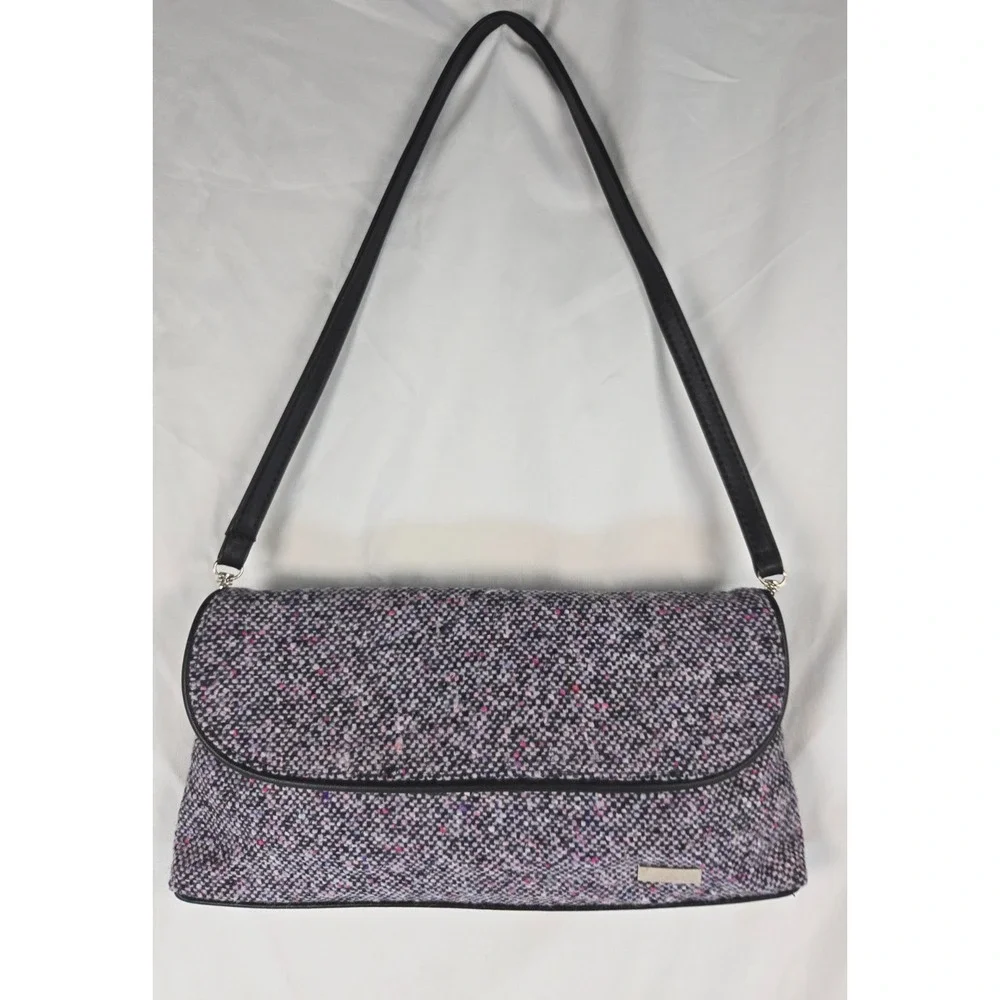 Mucros Weavers Irish Wool Tweed Shoulder Bag Purse Y2K Style Purple Pink